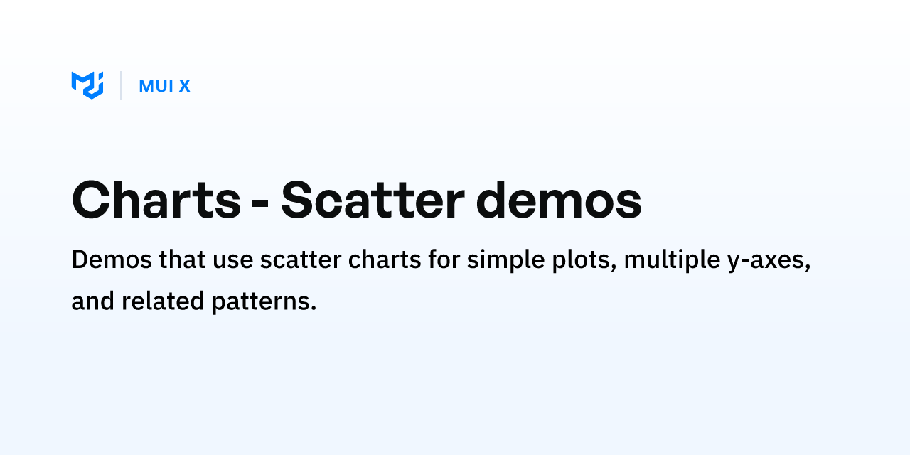 Charts - Scatter demos - MUI X