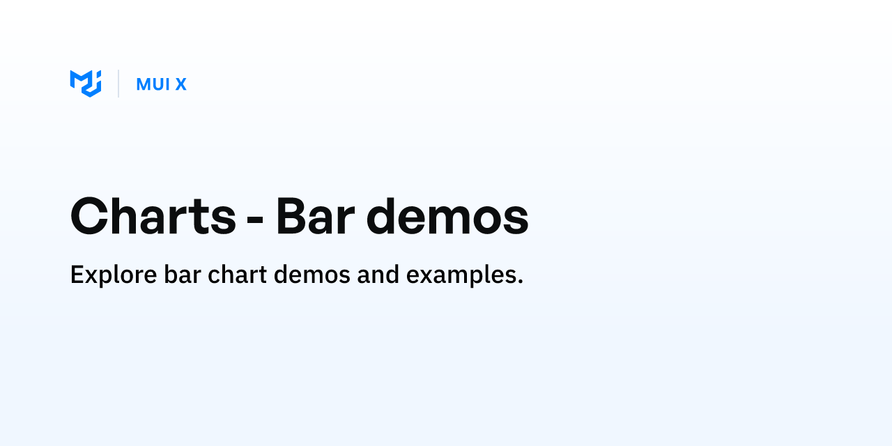 Charts - Bar demos - MUI X