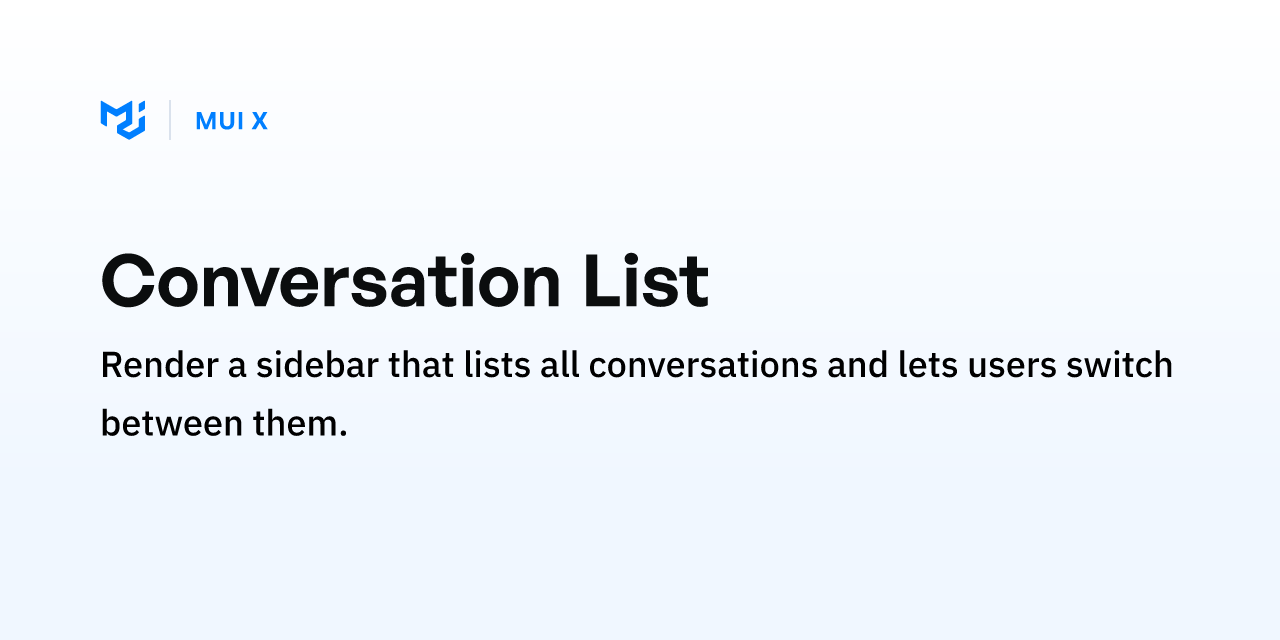Conversation List - MUI X