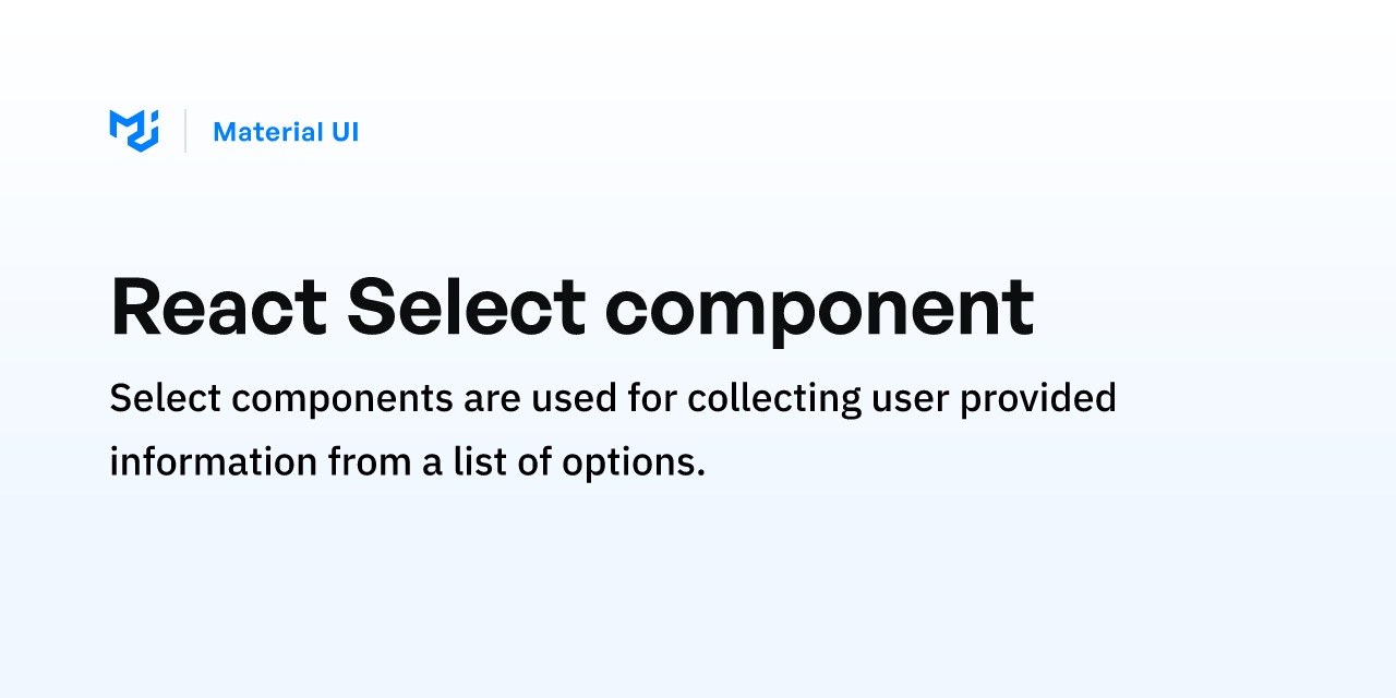 React Select component - Material UI thumbnail