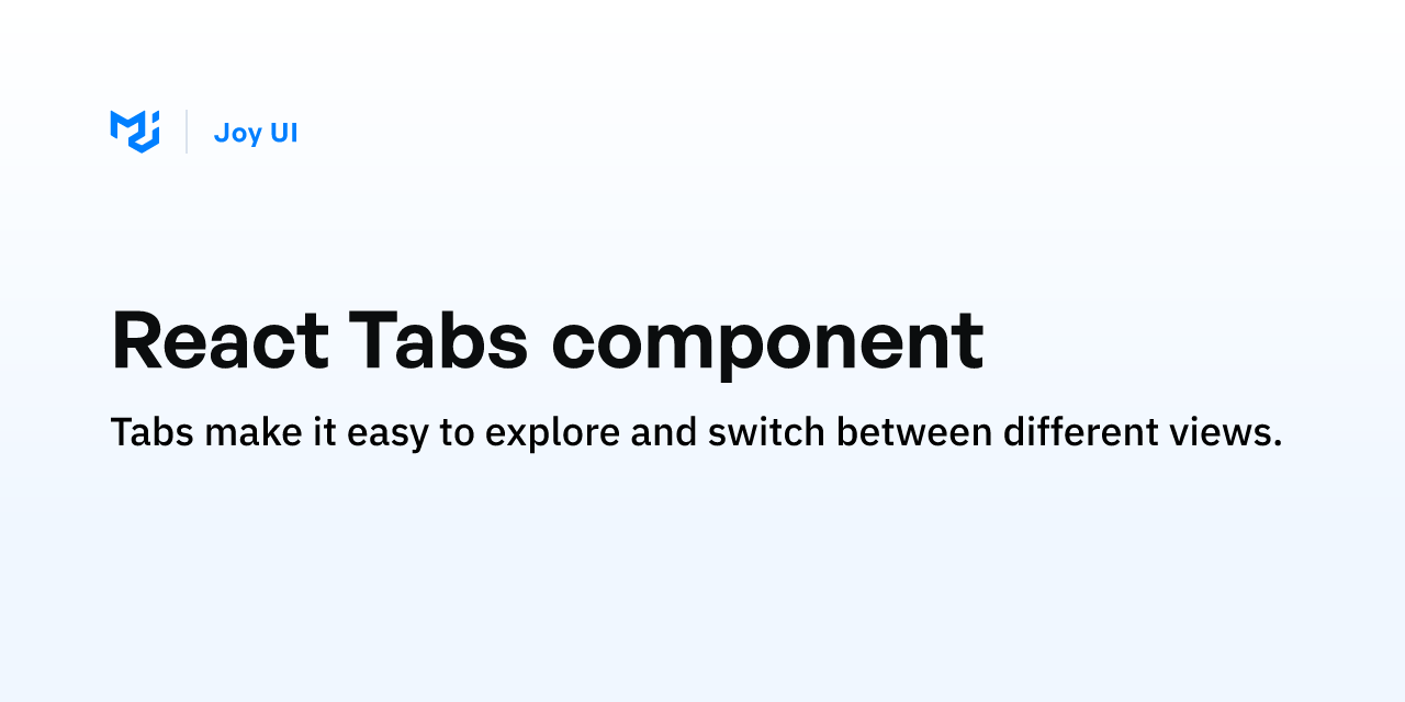 React Tabs component - Joy UI