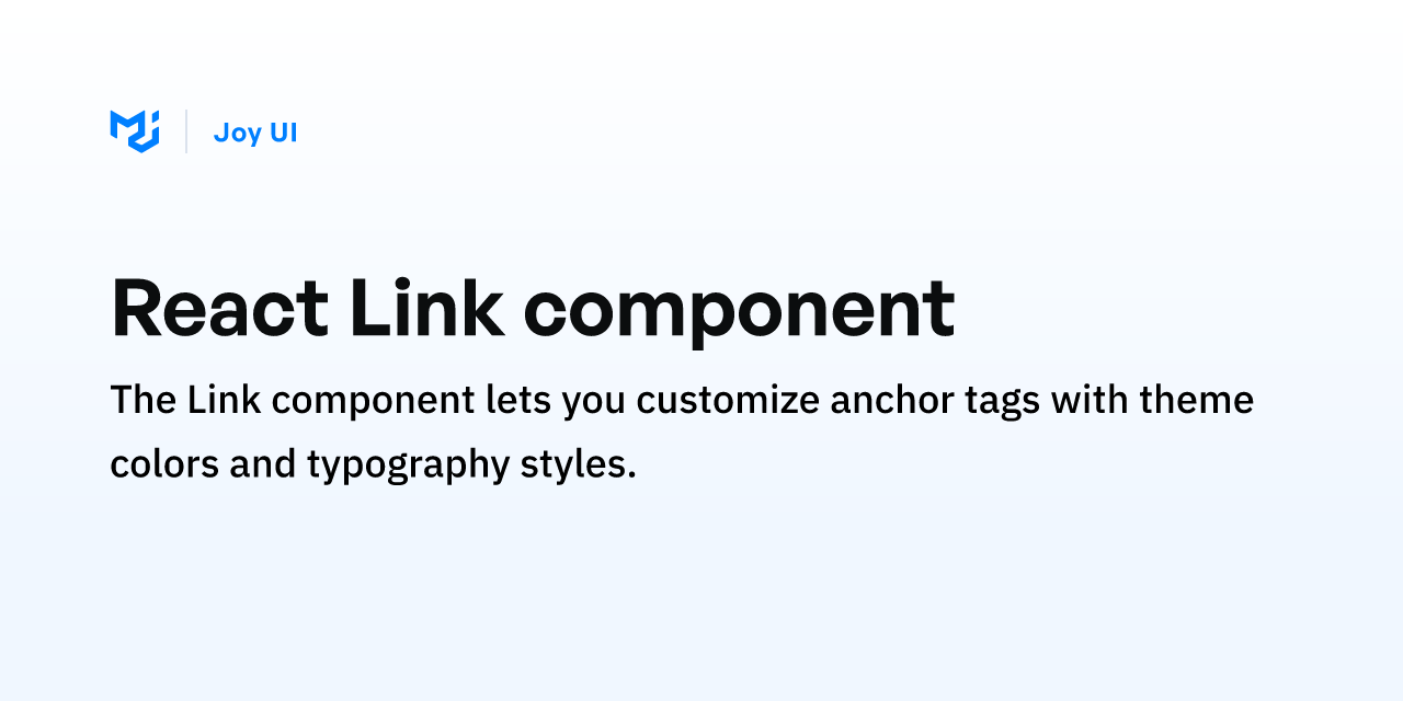 React Link component - Joy UI