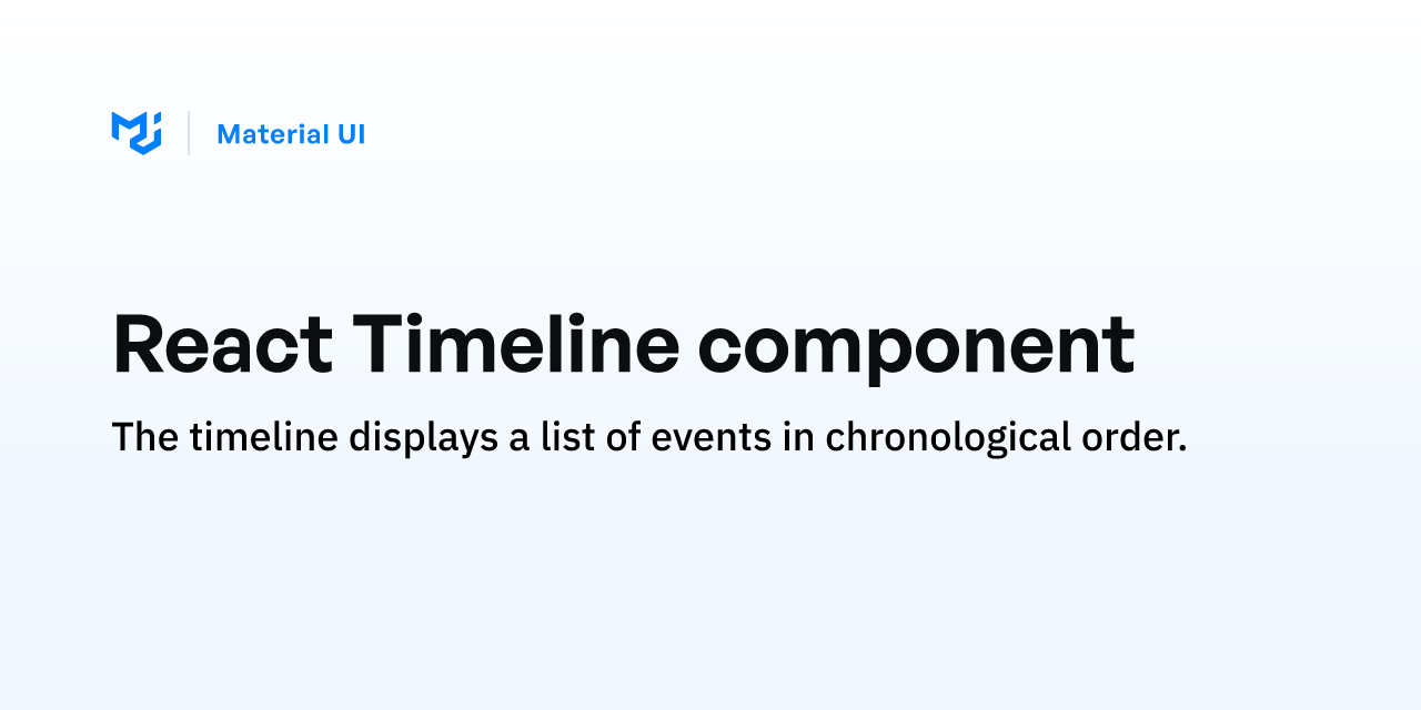 React Timeline component - Material UI