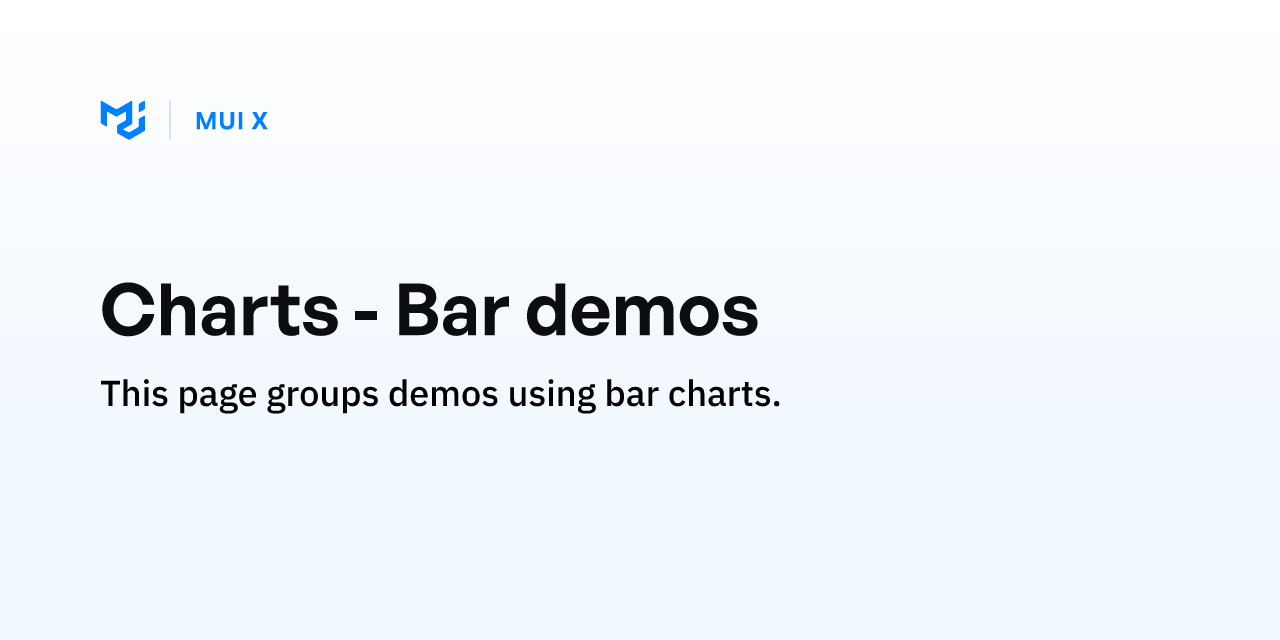 Charts - Bar demos - MUI X