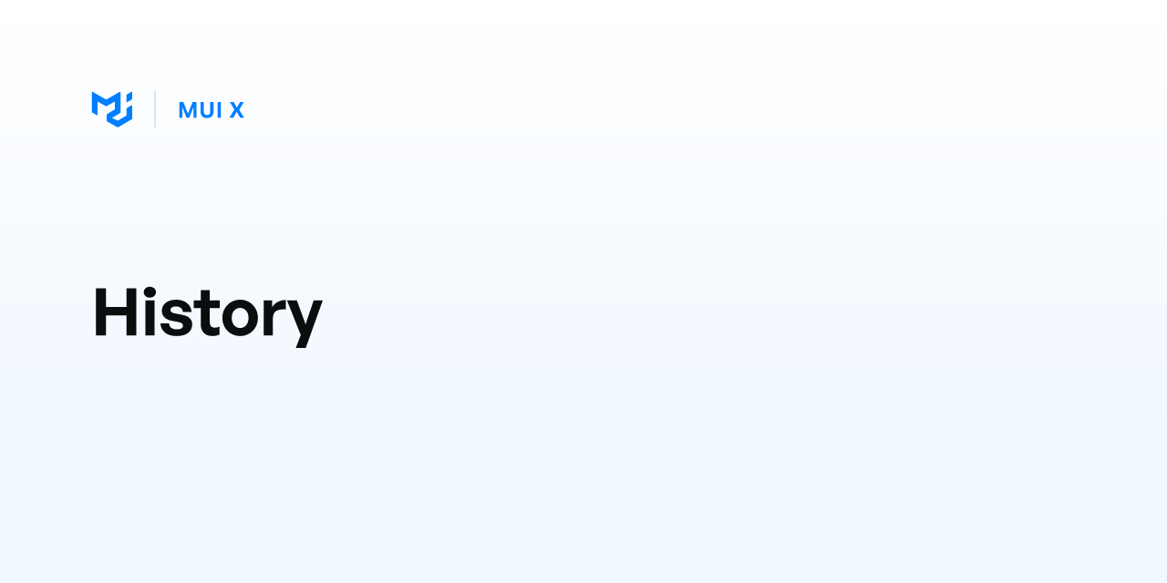 History & Pagination - MUI X