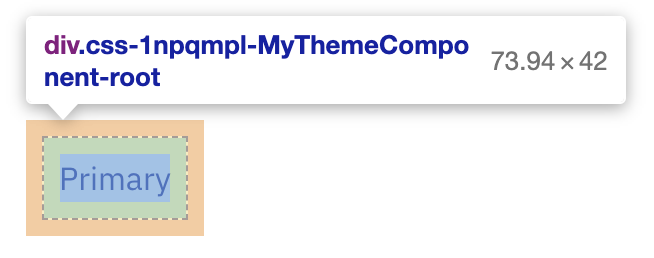 browser DevTools showing the rendered component