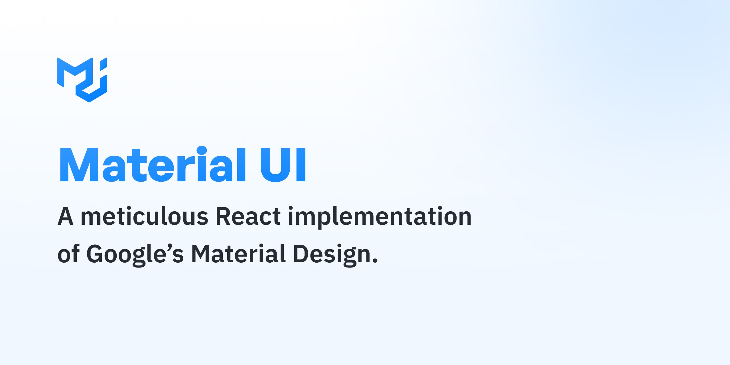 Material UI: React components that implement Material Design
